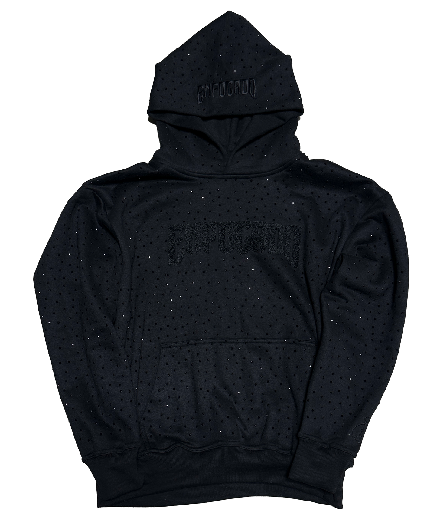 Black Enfocado Rhinestone Hoodie