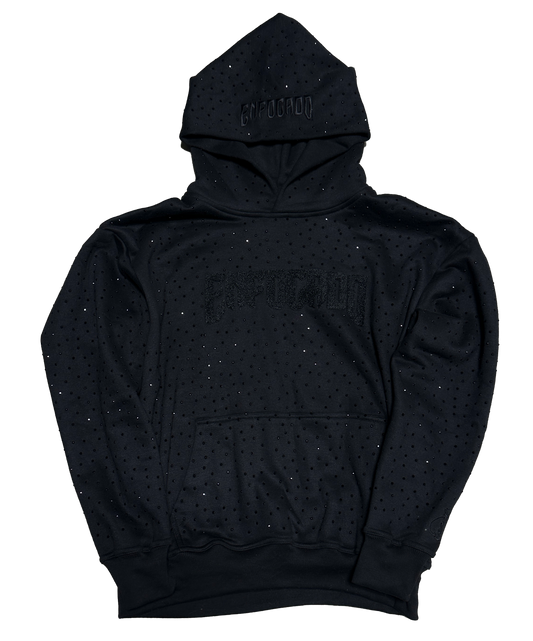 Black Enfocado Rhinestone Hoodie